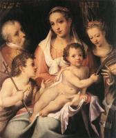 Passerotti, Bartolomeo - Holy Family with the Infant St John the Baptist and St Cathe
